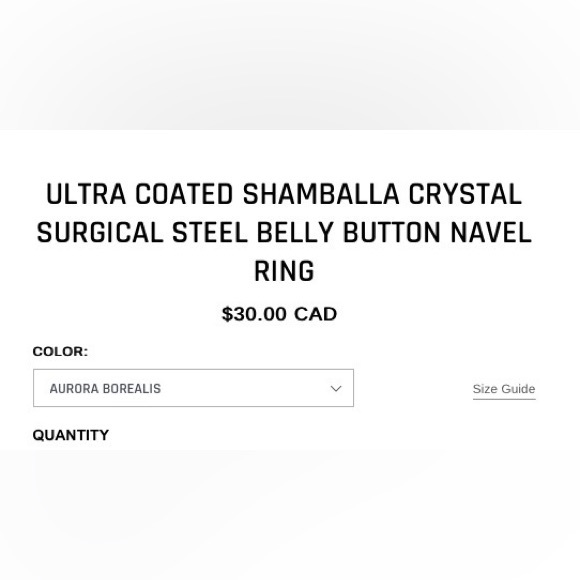 Shamballa Crystal Belly Ring - Picture 5 of 8